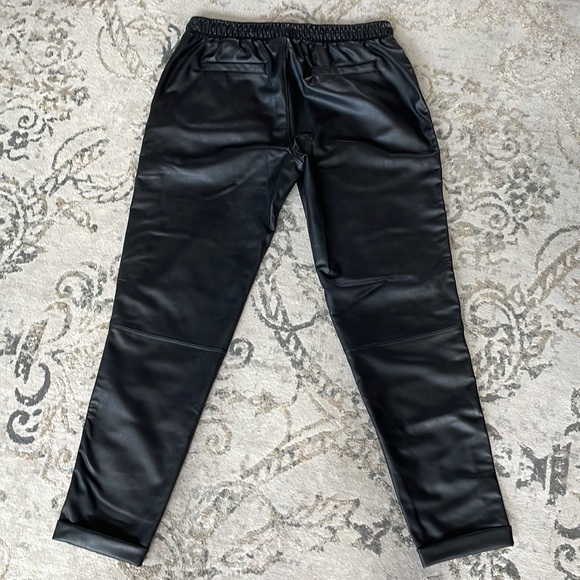 David Lerner Faux Leather Jogger Pants - Picture 5 of 8